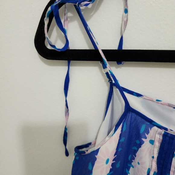 Betsey Johnson Blue Babydoll Top - Picture 6 of 6